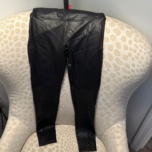 Spanx faux leather Moto leggings